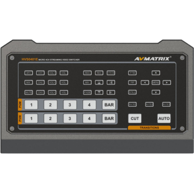 AVMATRIX HVS0401E Micro 4-Channel HDMI & DP Video Switcher with Streaming & Recording