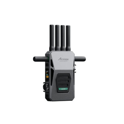 ACCSOON CineView Master 4k Wireless Video Transmission System Transmitter&Receiver 2.4+5Ghz+6GHz Tri-Band Transmission 604k 25 ms Latency 8202ft Range 1 Wired + 4 Wireless Connections（only Receiver