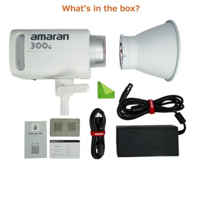 Aputure Amaran 300C White, 300W RGB LED COB Video Light CCT 2500K to 7500K Bowen Mount Continuous Output Lighting Support App Control