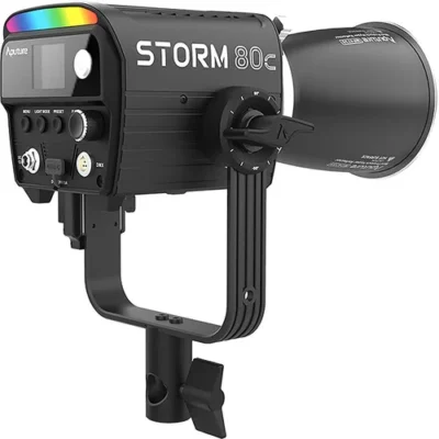 Amaran Storm 80c RGB Full-Color LED Video Light, 80W Portable Point Light with 1800-20000K CCT Range, IP65 Waterproof, Multiple Dimming Modes, V-Mount Support, Sidus Link APP Control