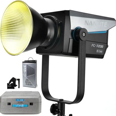 Nanlite FC-720B 750W Bi-Color LED Spotlight, 2700K-6500K High Output COB Video Light, CRI 96 TLCI 98, Bowens Mount,App Control, DMX/RDM, for Film Studio Photography Lighting